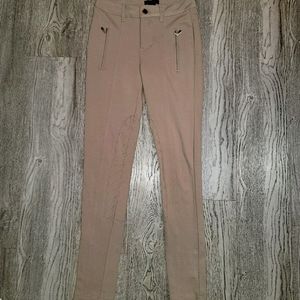 Beige color stretchy legging pants